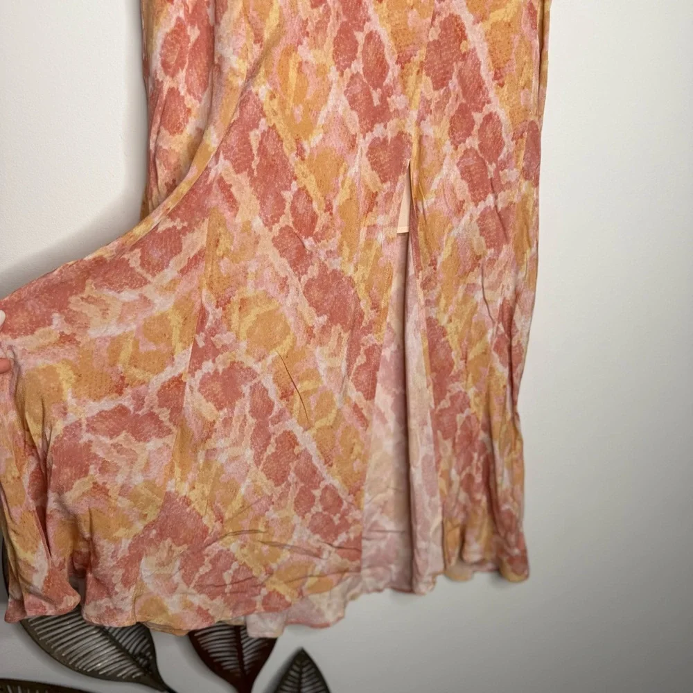 H21 Lovers‎ And Friends Skirt Orange Maxi Long Animal Print Summer Holiday
